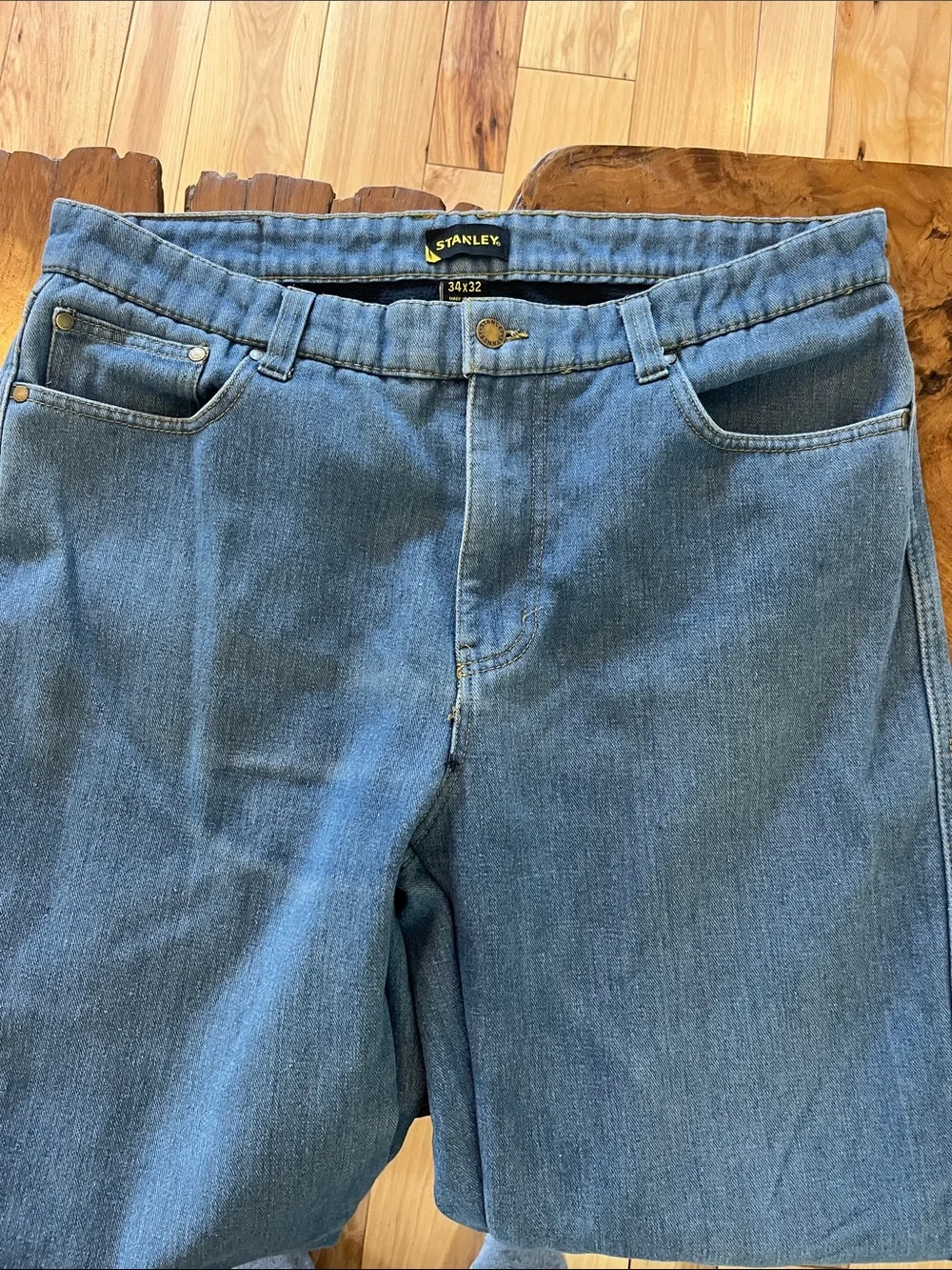 Stanley Men's Medium Blue Relaxed Thermal Jeans